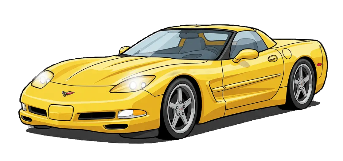 1997 C5 Corvette – Minimal Illustration