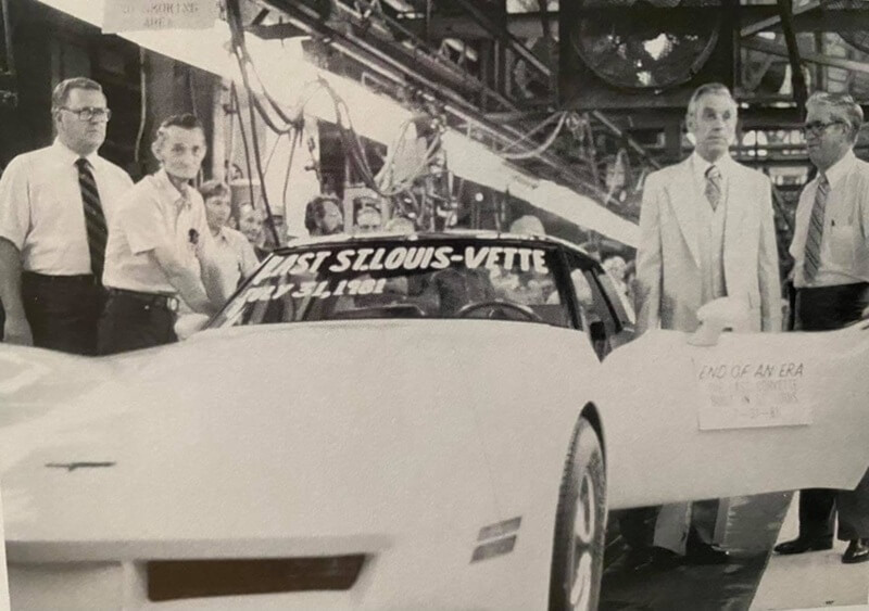 The last Corvette built at the St. Louis assembly plant on July 31, 1981