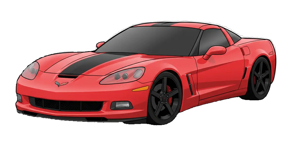 2005 C6 Corvette – Minimal Illustration