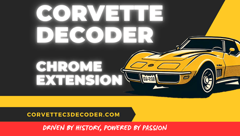 Corvette VIN Decoder Chrome Extension
