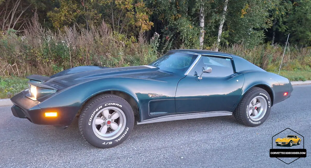 New Cooper Cobra Radial GT tire installed on a 1976 Chevrolet Corvette C3 New Cooper Cobra Radial GT tires installed on a 1976 Chevrolet Corvette C3, improving traction, ride quality, and safety compared to the original aged tires
