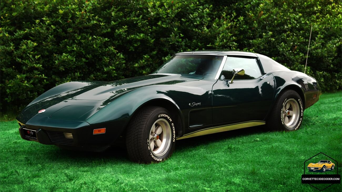 1976 Chevrolet Corvette C3 showing its freshly restored Dark Green Metallic paint after repainting and ceramic coating
