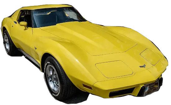 1977 Corvette - Iconic American Sports Car Side view of a 1977 Corvette showcasing its sleek design